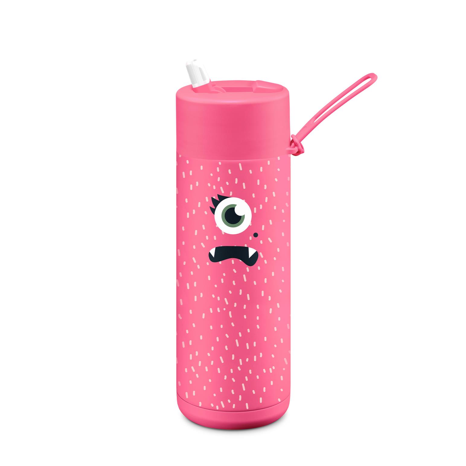 frank green franksters™ 20oz Ceramic Reusable Bottle - Neon Pink Piper